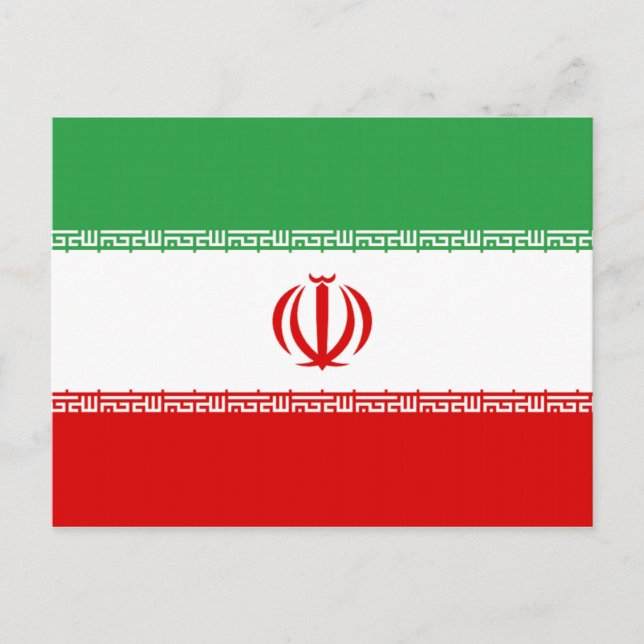 Flagge Irans Postkarte (Vorderseite)