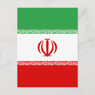 Flagge Irans Postkarte