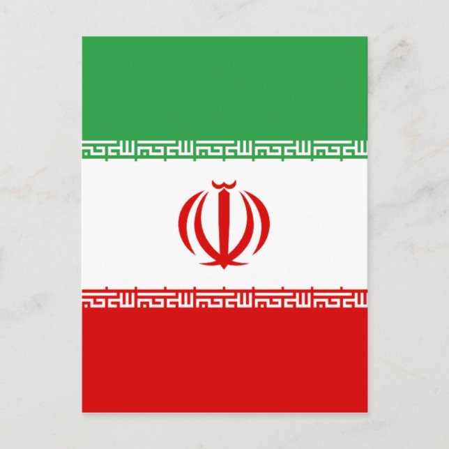 Flagge Irans Postkarte (Vorderseite)
