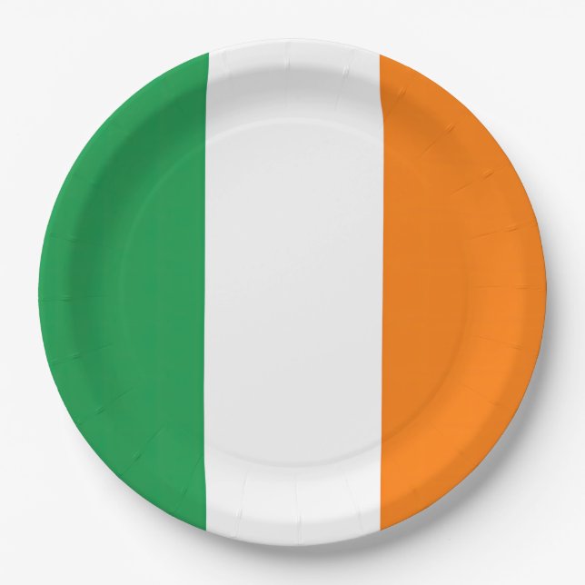 Flagge Irland Pappteller (Vorderseite)