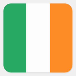 Flagge Irlands-Aufkleber Quadratischer Aufkleber