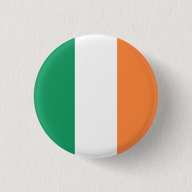 Flagge Irlands Button (Vorderseite)