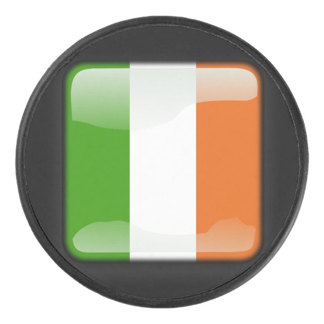 Flagge Irlands Eishockey Puck (Vorderseite)