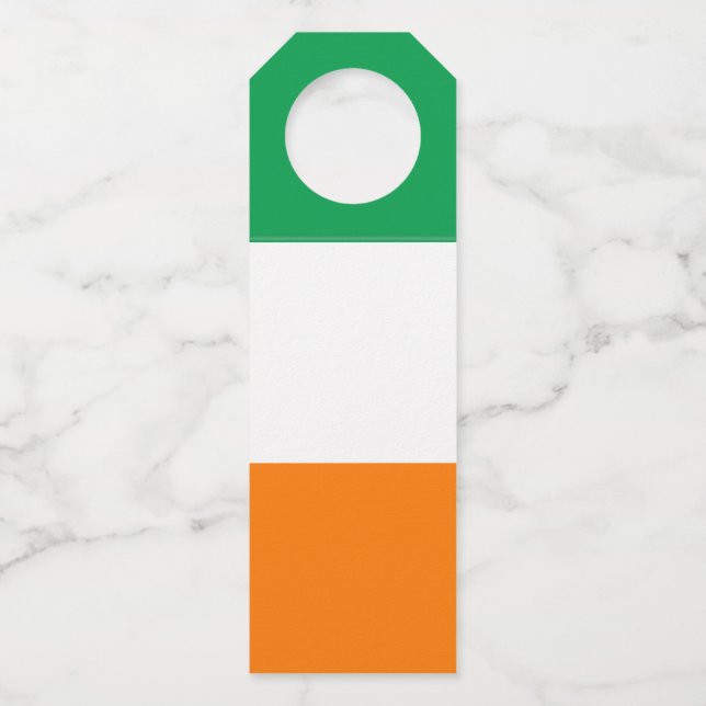 Flagge Irlands Flaschenanhänger (Vorderseite)