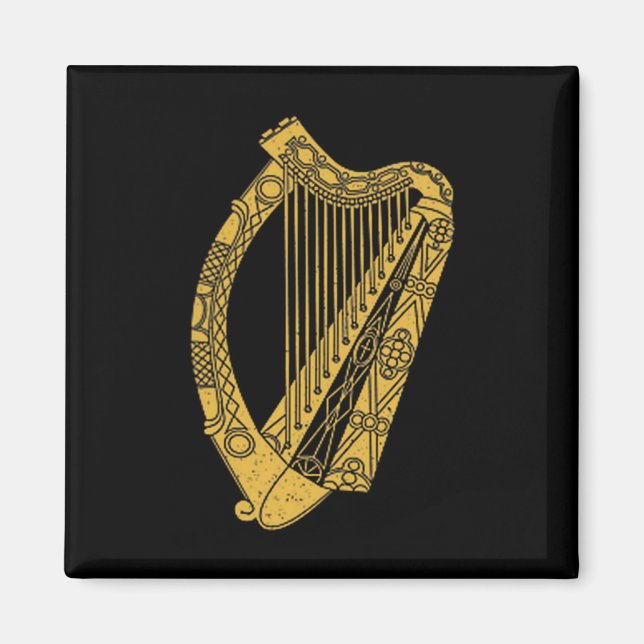 Flagge Irlands Harfe Flagge Irische Harfe Symbol  Magnet (Vorne)