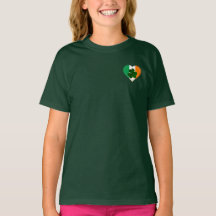 Flagge Irlands Herz mit Kleeblatt St. Patrick