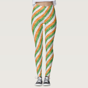 Flagge Irlands mit Kleeblättern Muster Leggings