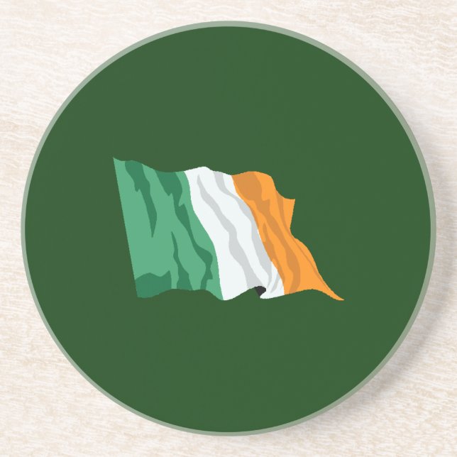 Flagge Irlands Sandstone-Untersetzer Getränkeuntersetzer (Vorne)