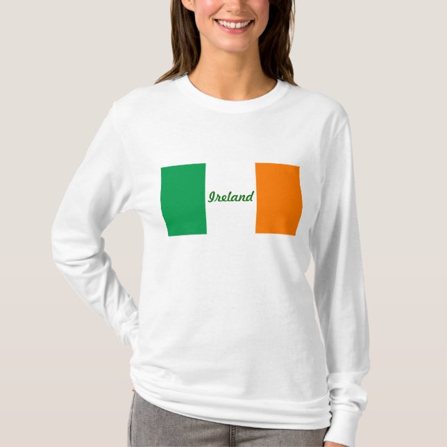 Flagge Irlands/St. Patrick's Day T-Shirt (Vorderseite)