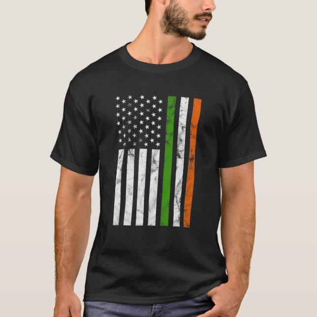 Flagge Irlands USA T-Shirt (Vorderseite)