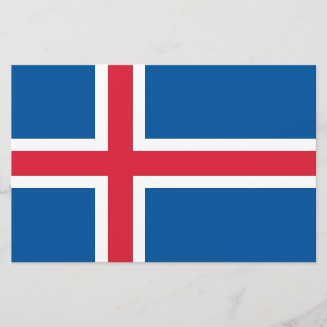 Flagge Islands Briefpapier (Vorderseite)