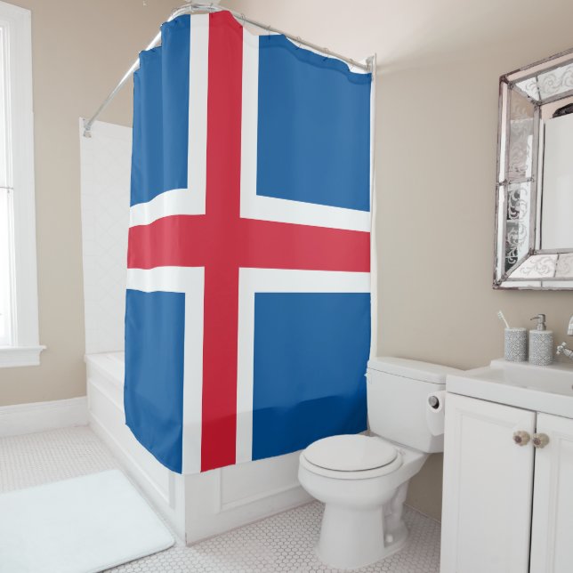 Flagge Islands Duschvorhang (Beispiel)