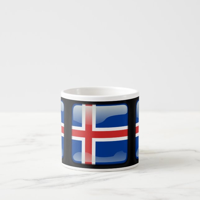 Flagge Islands Espressotasse (Vorderseite)