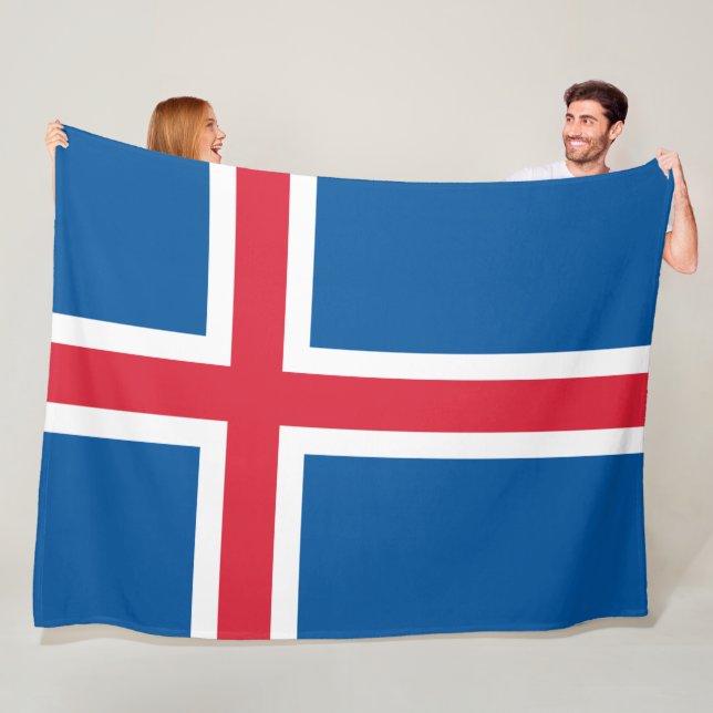 Flagge Islands Fleecedecke (Beispiel)
