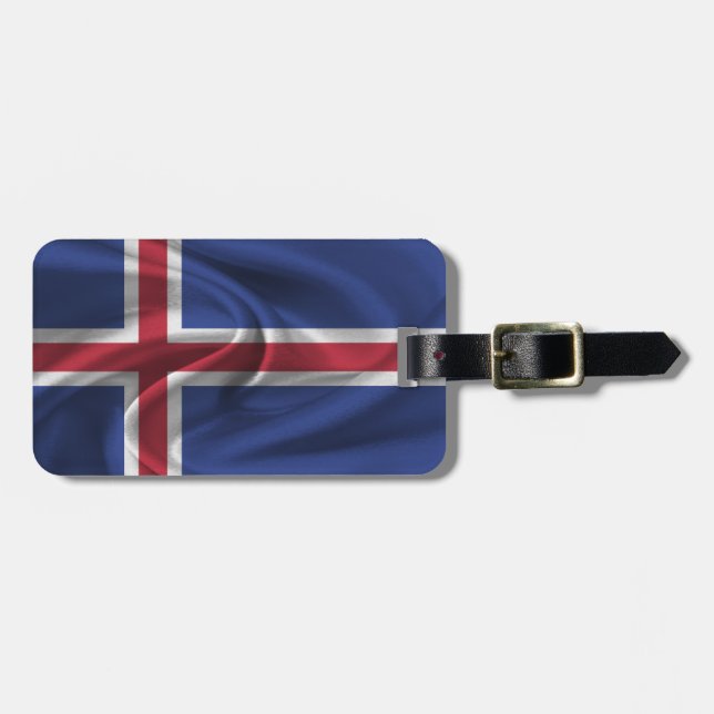 Flagge Islands Gepäckanhänger (Vorderseite horizontal)
