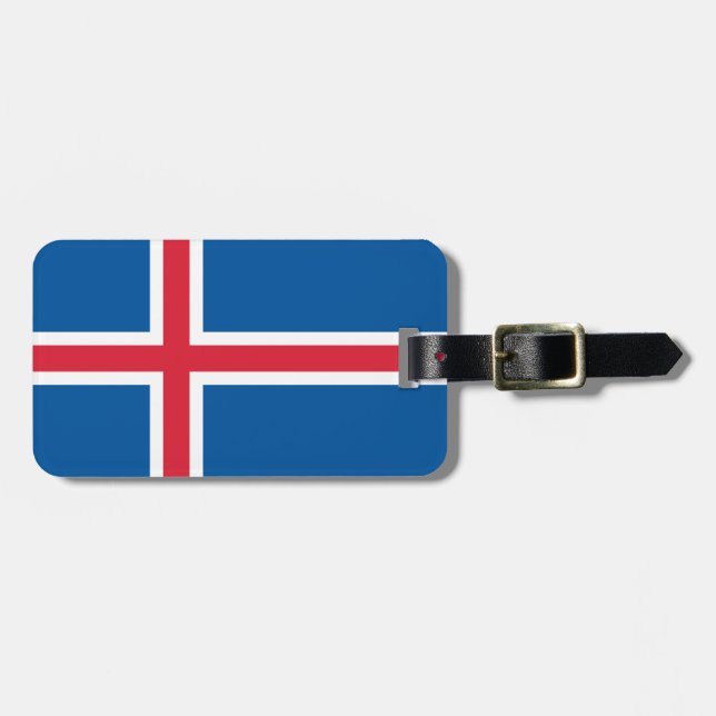 Flagge Islands Gepäckanhänger (Vorderseite horizontal)