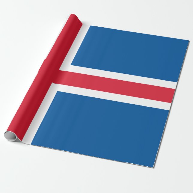 Flagge Islands Geschenkpapier (Ungerollt)