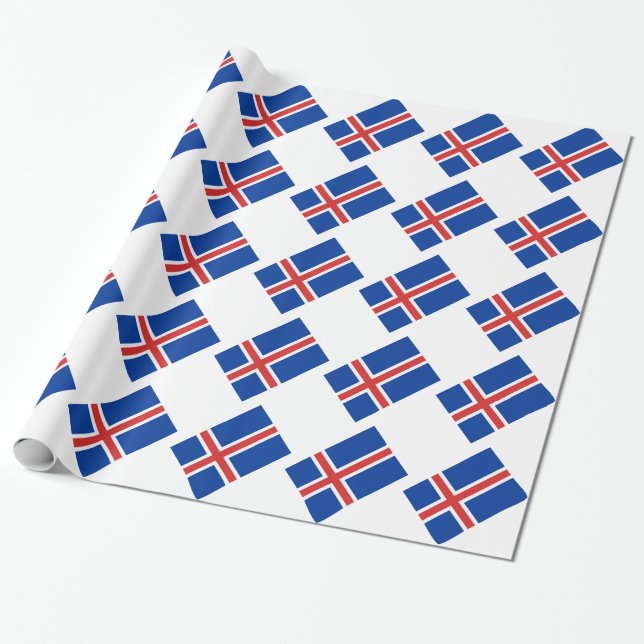 Flagge Islands Geschenkpapier (Ungerollt)