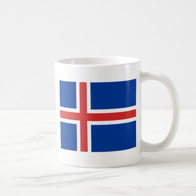 Flagge Islands Kaffeetasse (Rechts)