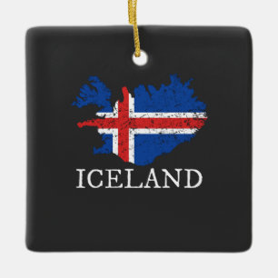 Flagge Islands Keramikornament