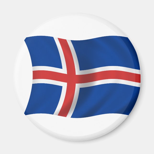 Flagge Islands Magnet (Vorne)