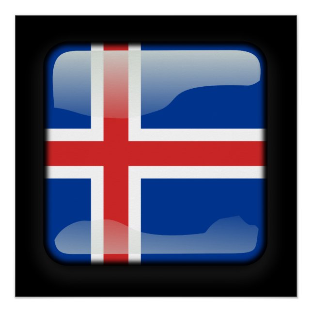 Flagge Islands Poster (Vorderseite)