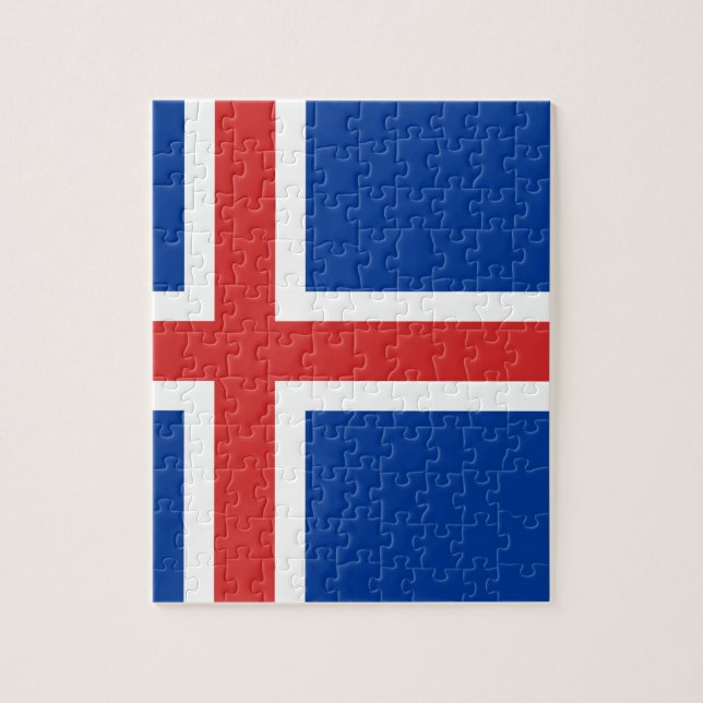 Flagge Islands Puzzle (Vertikal)