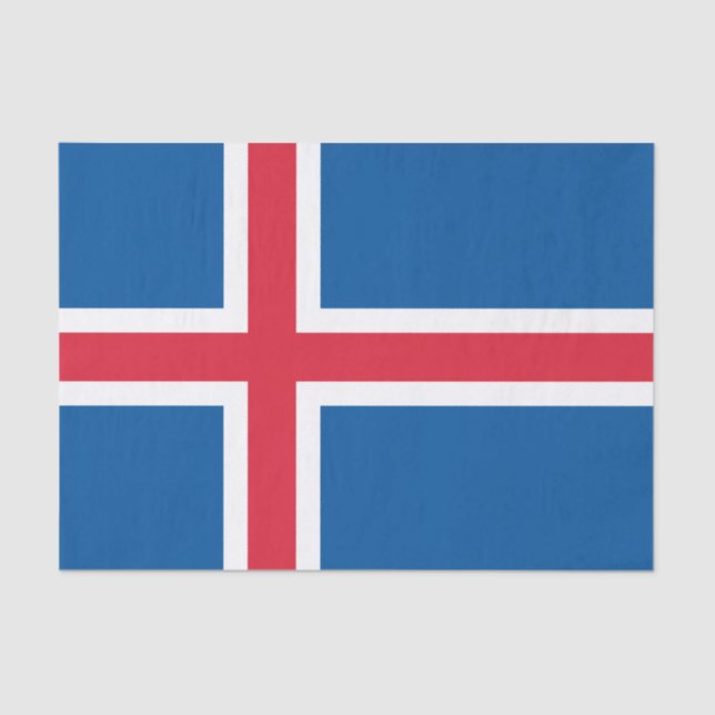 Flagge Islands Seidenpapier (Vorderseite)