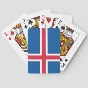 Flagge Islands Spielkarten