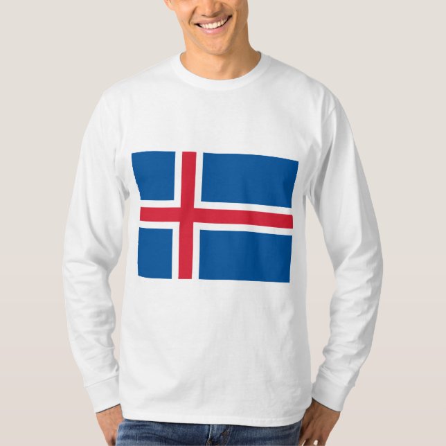 Flagge Islands T-Shirt (Vorderseite)