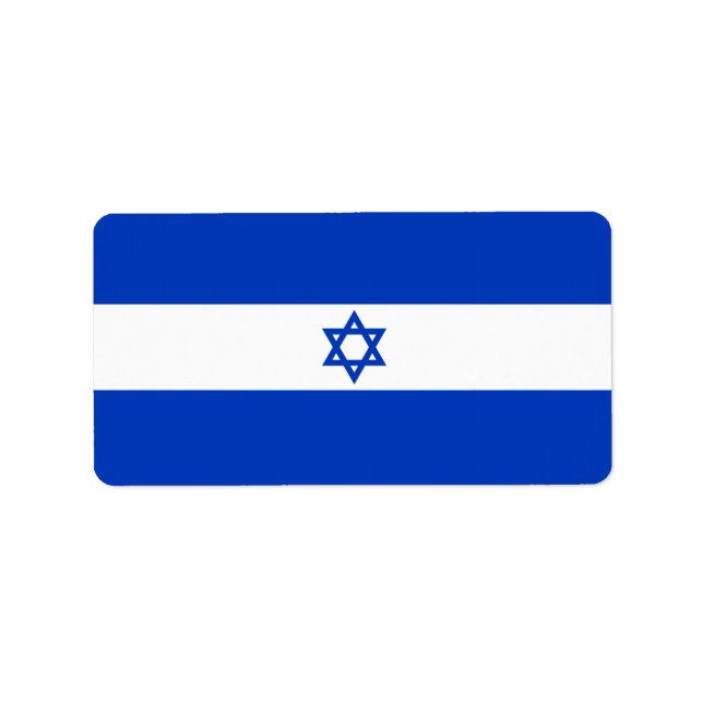 Flagge Israels Adressaufkleber (Vorne)
