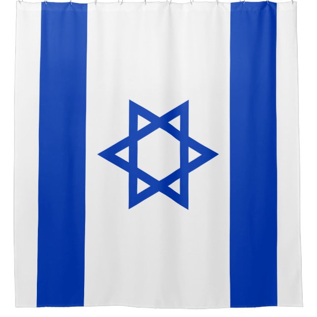Flagge Israels Duschvorhang (Vorderseite)