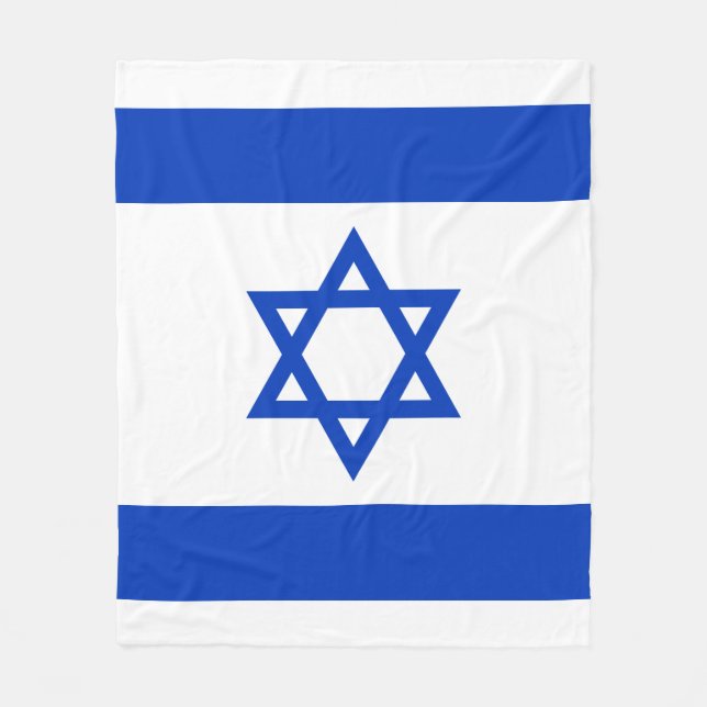 Flagge Israels Fleecedecke (Vorderseite)