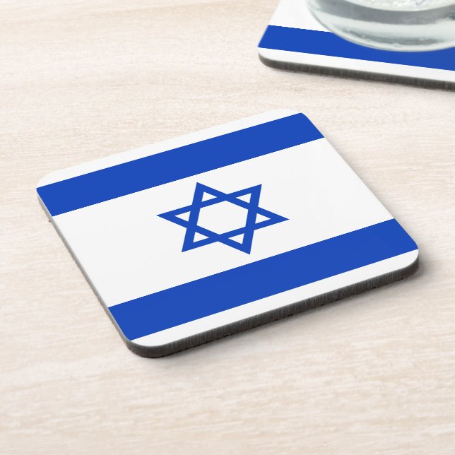 Flagge Israels Getränkeuntersetzer (Linke Seite)