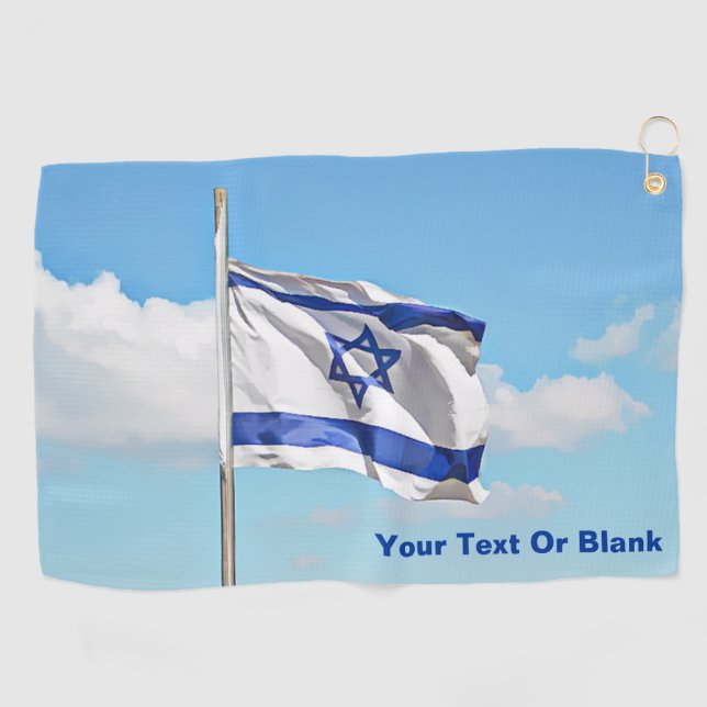 Flagge Israels Golfhandtuch (Horizontal)
