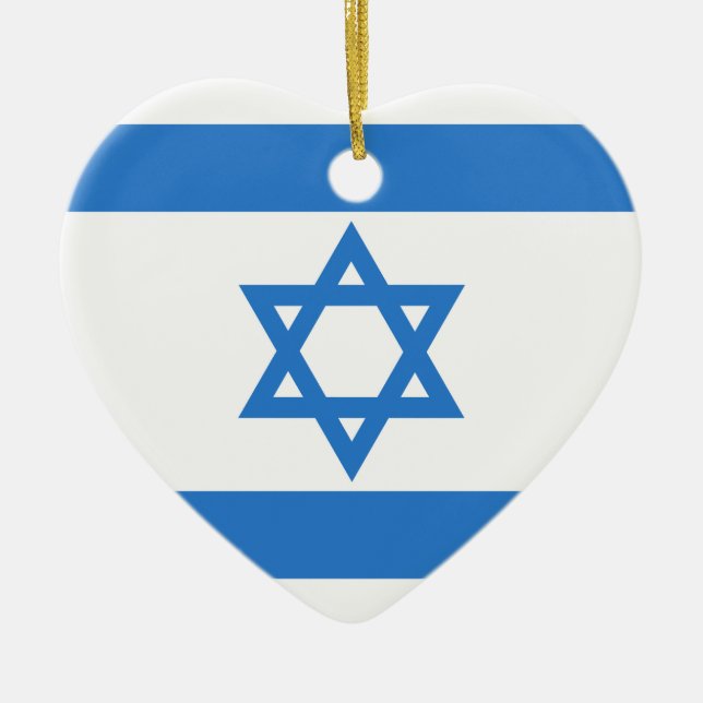 Flagge Israels Keramikornament (Vorne)