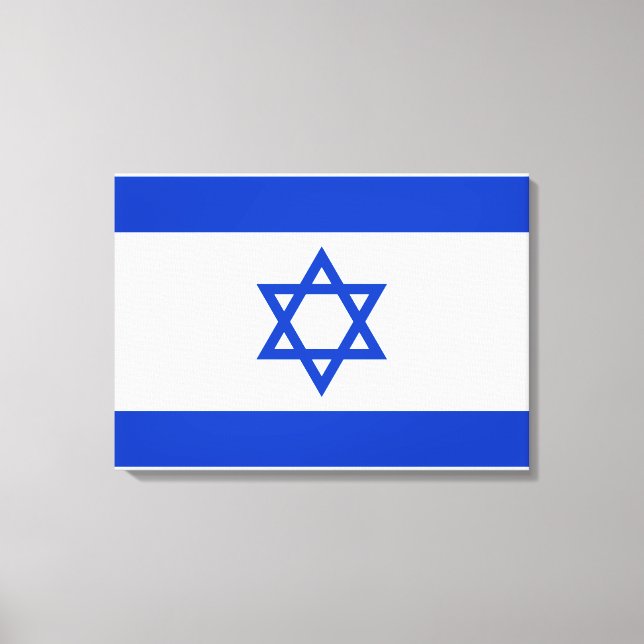 Flagge Israels Leinwanddruck (Vorderseite)