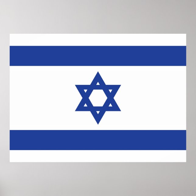 Flagge Israels Poster (Vorne)
