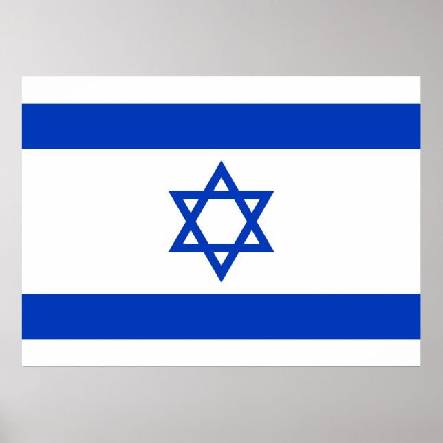 Flagge Israels Poster (Vorne)