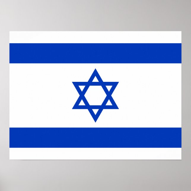 Flagge Israels Poster (Vorne)