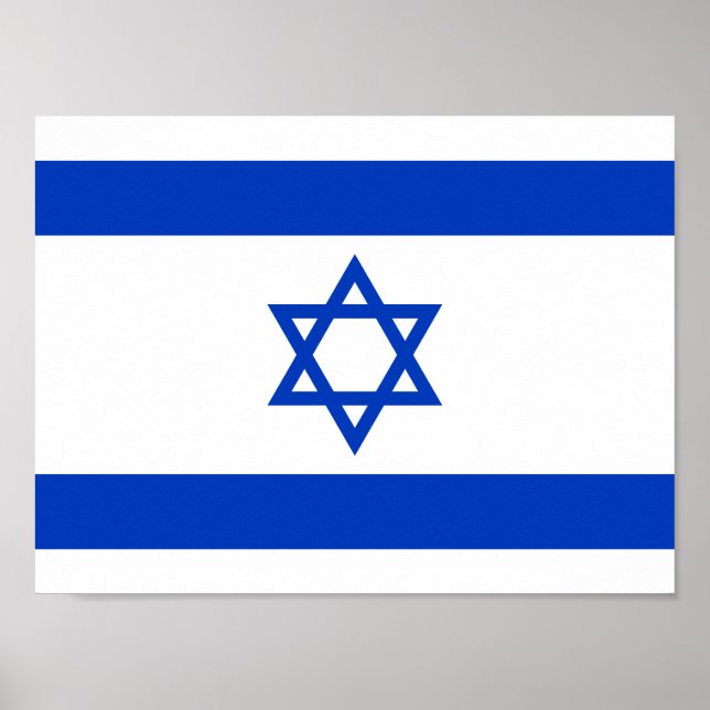 Flagge Israels Poster (Vorne)