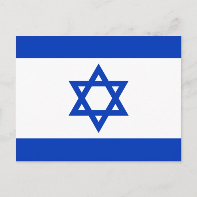 Flagge Israels Postkarte (Vorderseite)