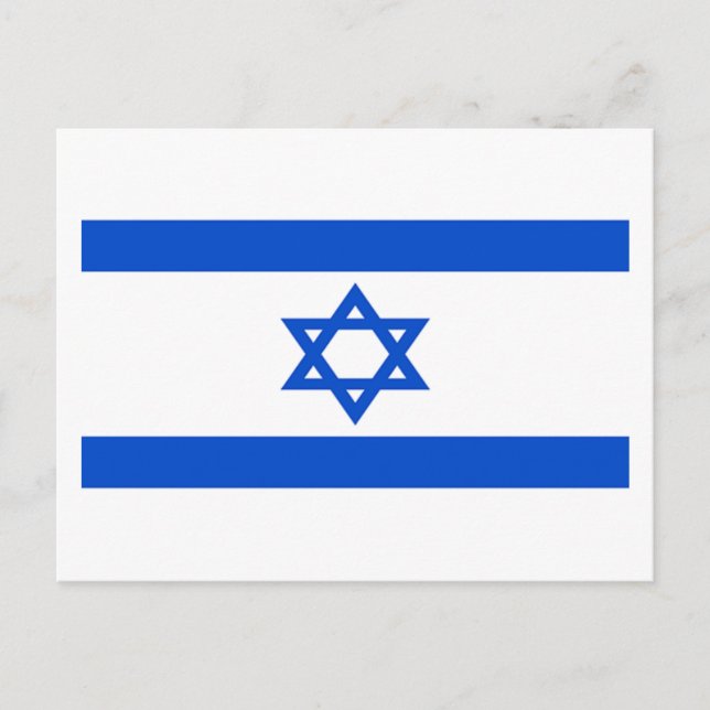 Flagge Israels Postkarte (Vorderseite)
