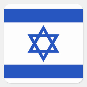 Flagge Israels Quadratischer Aufkleber