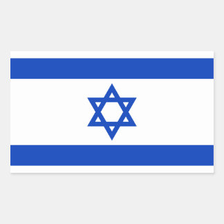 Flagge Israels Rechteckiger Aufkleber