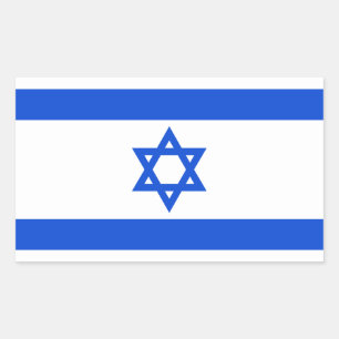 Flagge Israels Rechteckiger Aufkleber