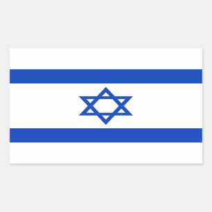 Flagge Israels Rechteckiger Aufkleber