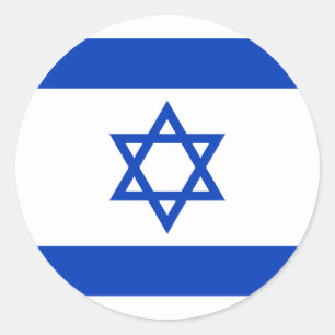 Flagge Israels Runder Aufkleber