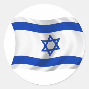 Flagge Israels Runder Aufkleber