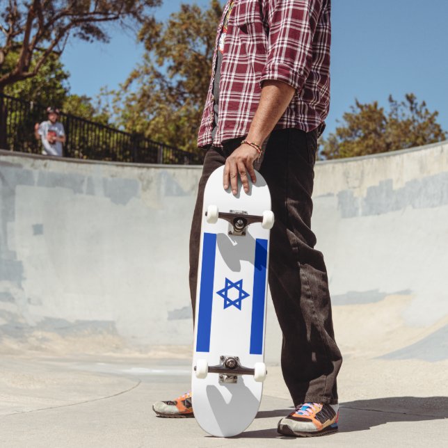 Flagge Israels Skateboard (Außenbereich 2)